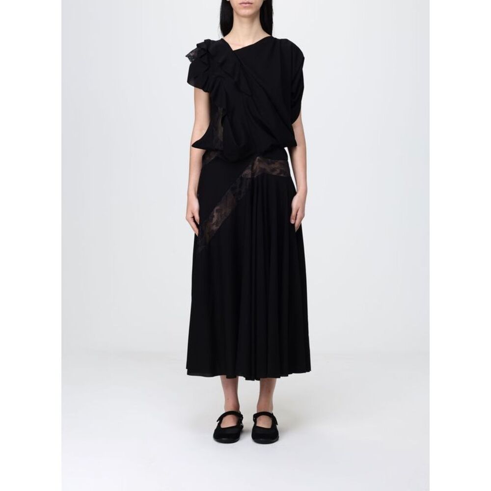 Junya Watanabe Women Junya Watanabe Asymmetric Criªpe And Lace Dress